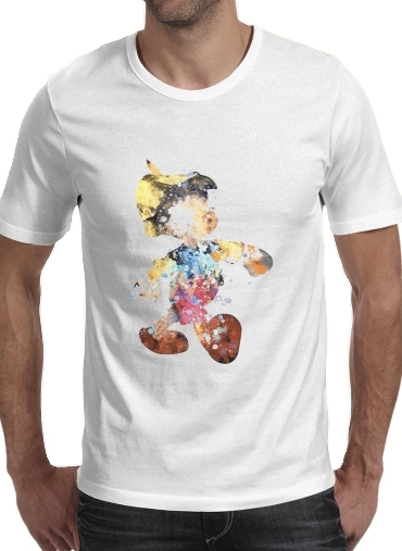  The Blue Fairy pinocchio para Manga curta T-shirt homem em torno do pescoço