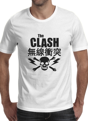  the clash punk asiatique para Manga curta T-shirt homem em torno do pescoço