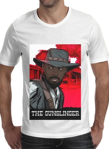  The Gunslinger para Manga curta T-shirt homem em torno do pescoço