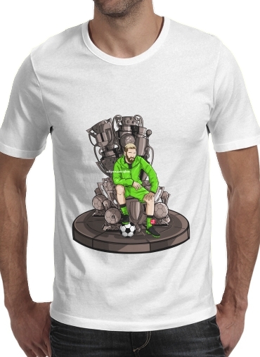  The King on the Throne of Trophies para Manga curta T-shirt homem em torno do pescoço