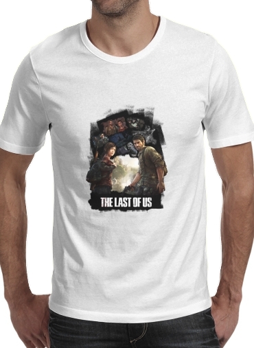  The Last Of Us Zombie Horror para Manga curta T-shirt homem em torno do pescoço