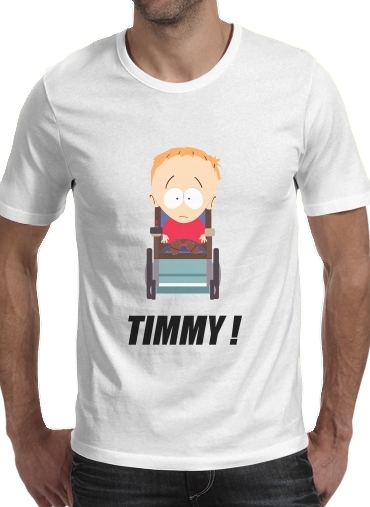  Timmy South Park para Manga curta T-shirt homem em torno do pescoço