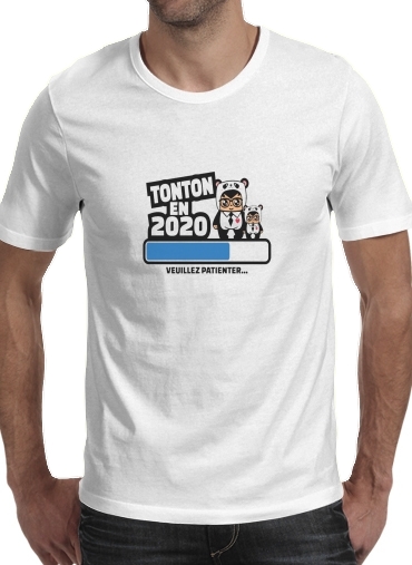  Tonton en 2020 Cadeau Annonce naissance para Manga curta T-shirt homem em torno do pescoço