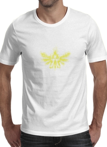  Triforce Smoke Y para Manga curta T-shirt homem em torno do pescoço