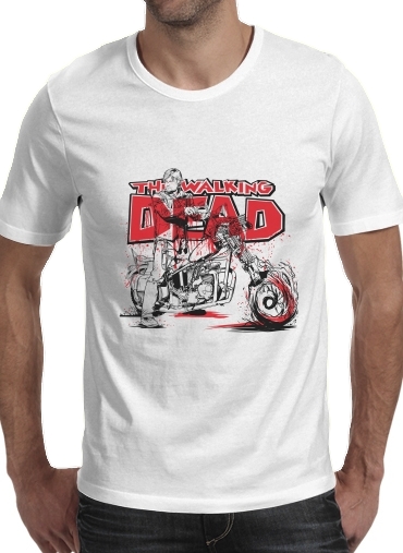  TWD Daryl Squirrel Dixon para Manga curta T-shirt homem em torno do pescoço