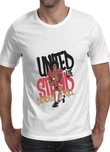 United We Stand Colin para Manga curta T-shirt homem em torno do pescoço