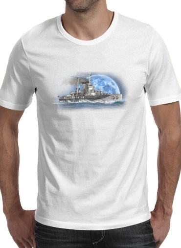 Warships para Manga curta T-shirt homem em torno do pescoço