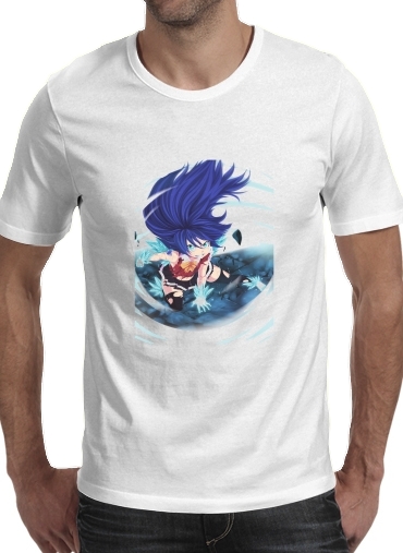 black- Wendy Fairy Tail Fanart para Manga curta T-shirt homem em torno do pescoço
