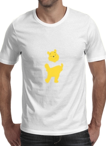 Winnie The pooh Abstract para Manga curta T-shirt homem em torno do pescoço