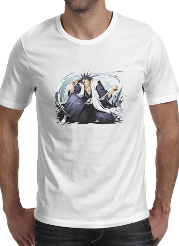  Zaraki kenpachi para Manga curta T-shirt homem em torno do pescoço