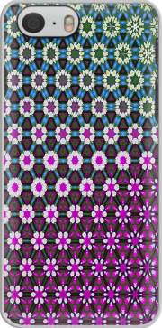 Capa Abstract bright floral geometric pattern teal pink white
