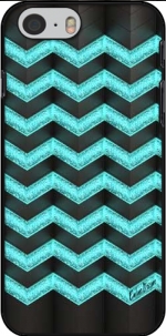 Capa Blue Glitter Chevron for Iphone 6 4.7