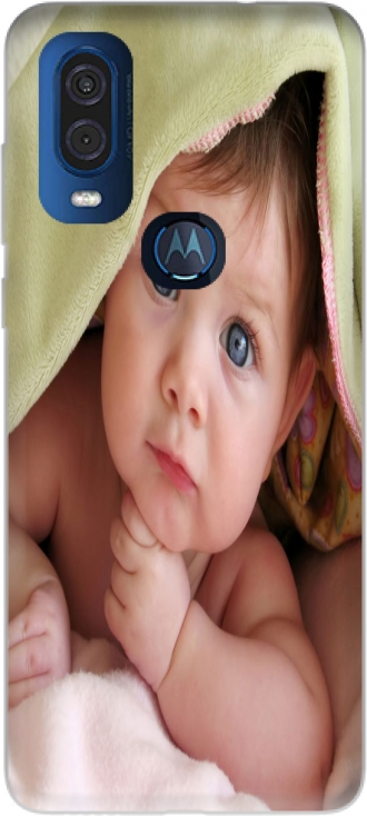 Capa Motorola One Vision com imagens baby