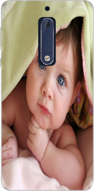 Silicone Nokia 5 com imagens baby