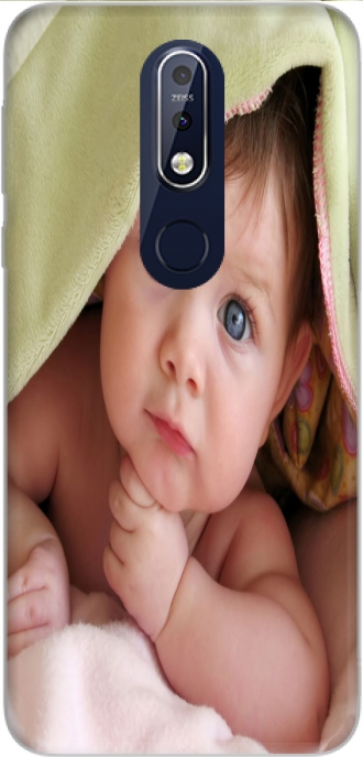 Silicone Nokia 7.1 com imagens baby
