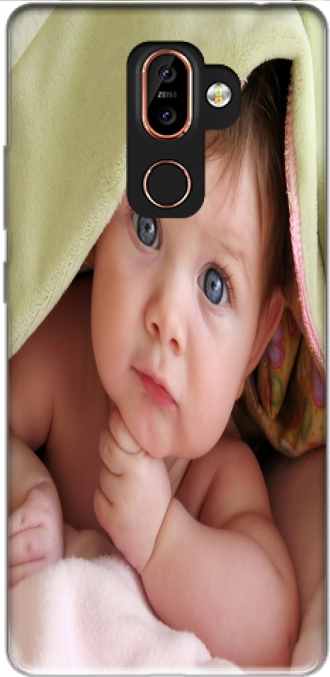 Silicone Nokia 7 Plus com imagens baby
