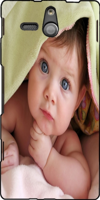 Capa Sony Xperia U com imagens baby