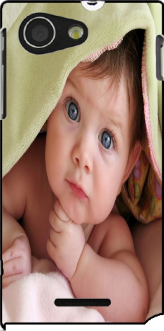 Capa Sony Xperia J com imagens baby