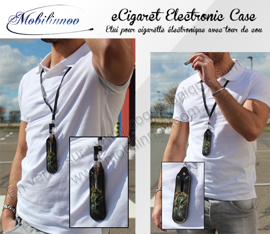 Cigaret Electronic case with Necklace Lanyard