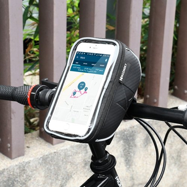 Suporte da bicicleta do quadro dianteiro da bicicleta Suporte para telefone com tela de toque 6,5