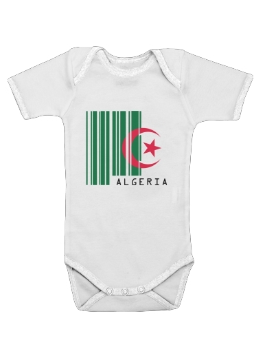 Algeria Code barre para bodysuit bebê manga curta