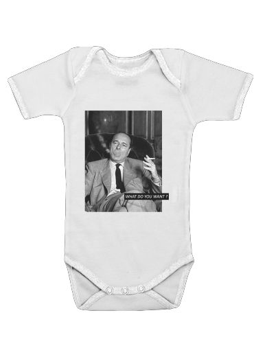  Chirac Smoking What do you want para bodysuit bebê manga curta