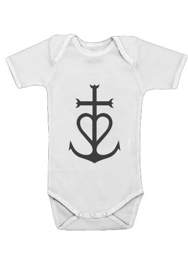  Croix de Camargue para bodysuit bebê manga curta