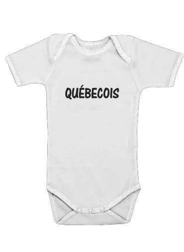  Drapeau Quebec Peinture para bodysuit bebê manga curta