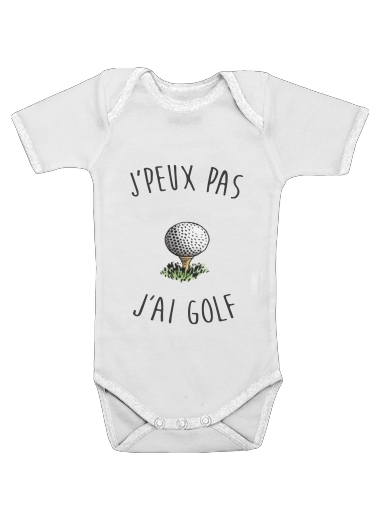  Je peux pas jai golf para bodysuit bebê manga curta