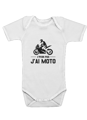  Je peux pas jai moto para bodysuit bebê manga curta