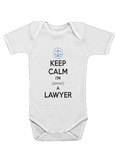  Keep calm i am almost a lawyer para bodysuit bebê manga curta