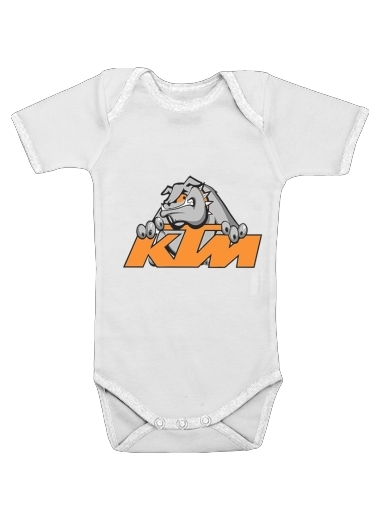  KTM Racing Orange And Black para bodysuit bebê manga curta