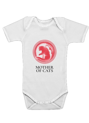 Mother of cats para bodysuit bebê manga curta