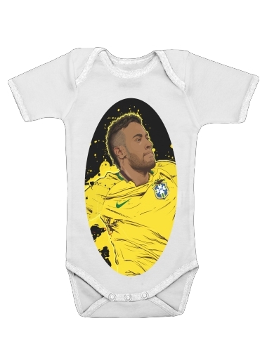  Neymar Carioca Paris para bodysuit bebê manga curta