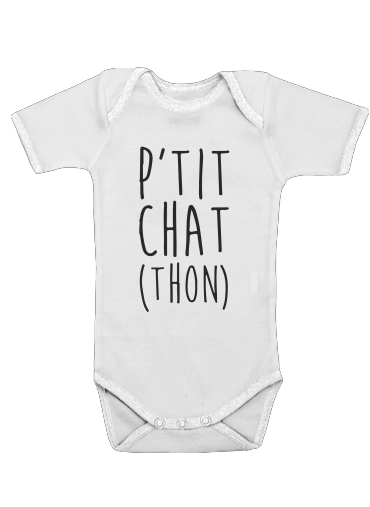  Petit Chat Thon para bodysuit bebê manga curta