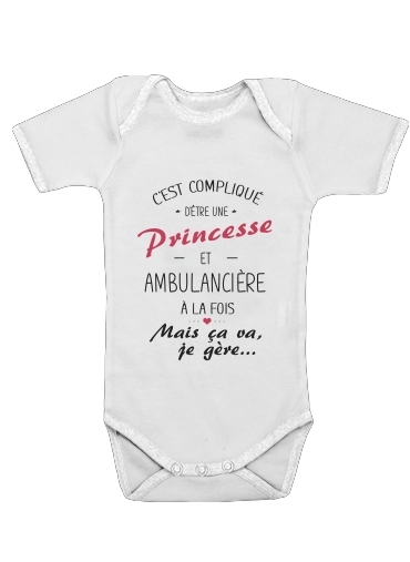  Princesse et ambulanciere para bodysuit bebê manga curta