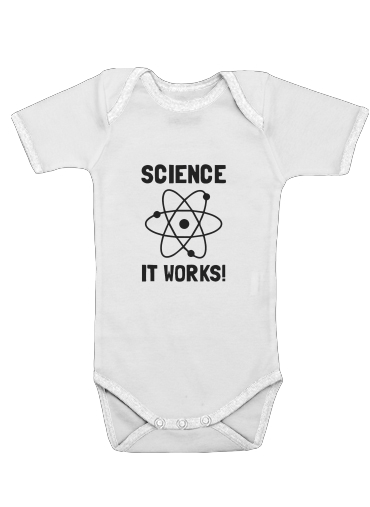  Science it works para bodysuit bebê manga curta