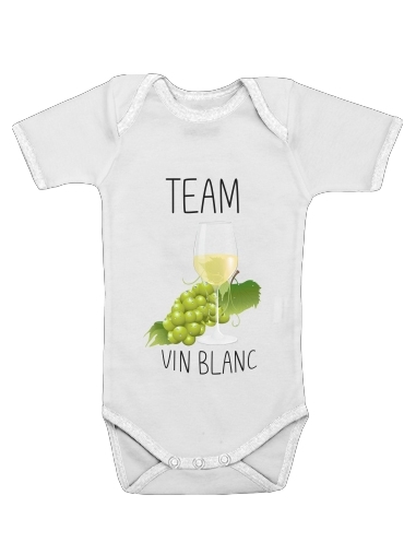  Team Vin Blanc para bodysuit bebê manga curta