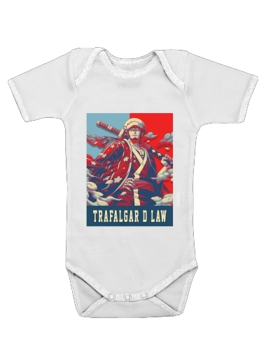  Trafalgar D Law Pop Art para bodysuit bebê manga curta