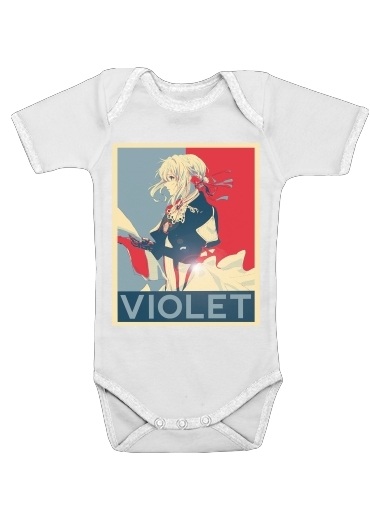  Violet Propaganda para bodysuit bebê manga curta