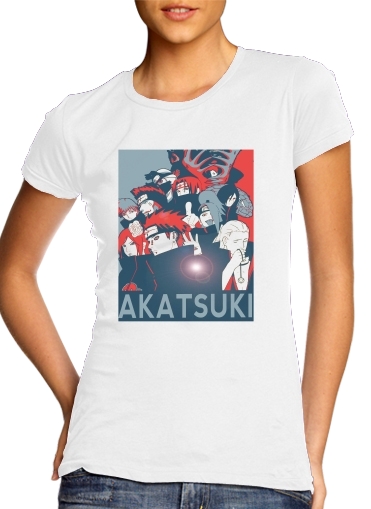  Akatsuki propaganda para T-shirt branco das mulheres