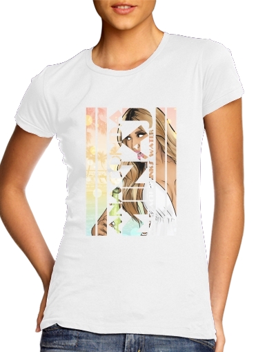  anaconda minaj gta para T-shirt branco das mulheres
