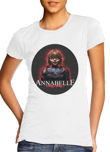  annabelle comes home para T-shirt branco das mulheres
