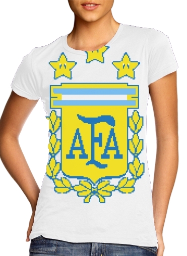  Argentina Tricampeon para T-shirt branco das mulheres