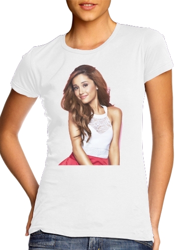 Ariana Grande para T-shirt branco das mulheres