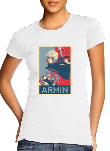  Armin Propaganda para T-shirt branco das mulheres