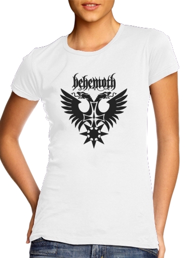  Behemoth para T-shirt branco das mulheres