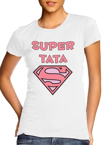  Cadeau pour une Super Cadeau para T-shirt branco das mulheres
