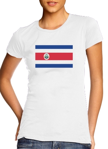  Costa Rica para T-shirt branco das mulheres