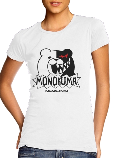  Danganronpa bear para T-shirt branco das mulheres